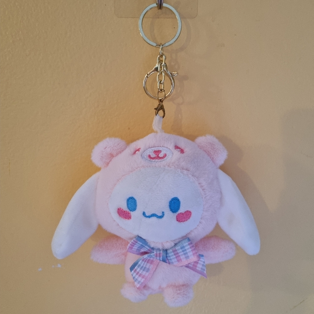 Cinnamoroll Kids Backpack Bag Clip-On Keychain Soft Plush Stuffed Animal